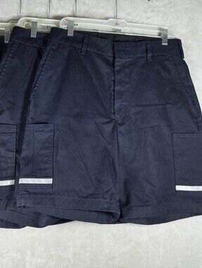 Fedex Stan Herman 34R-095 Shorts Blue Reflective Uniform Cargo Pockets Lot of 4